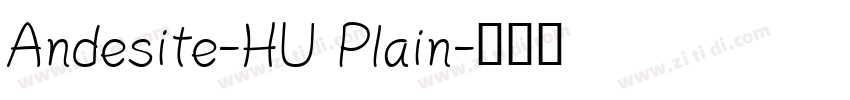 Andesite-HU Plain字体转换